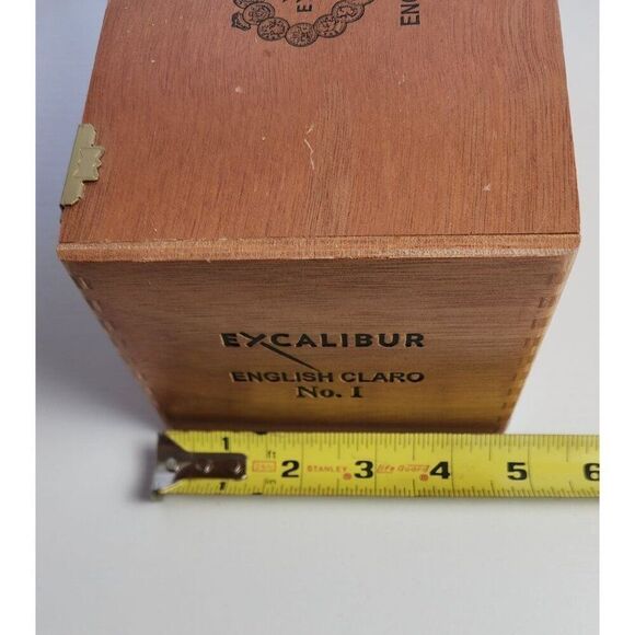 Excalibur English Claro No. 1 Empty Cigar Box - Picture 8 of 10